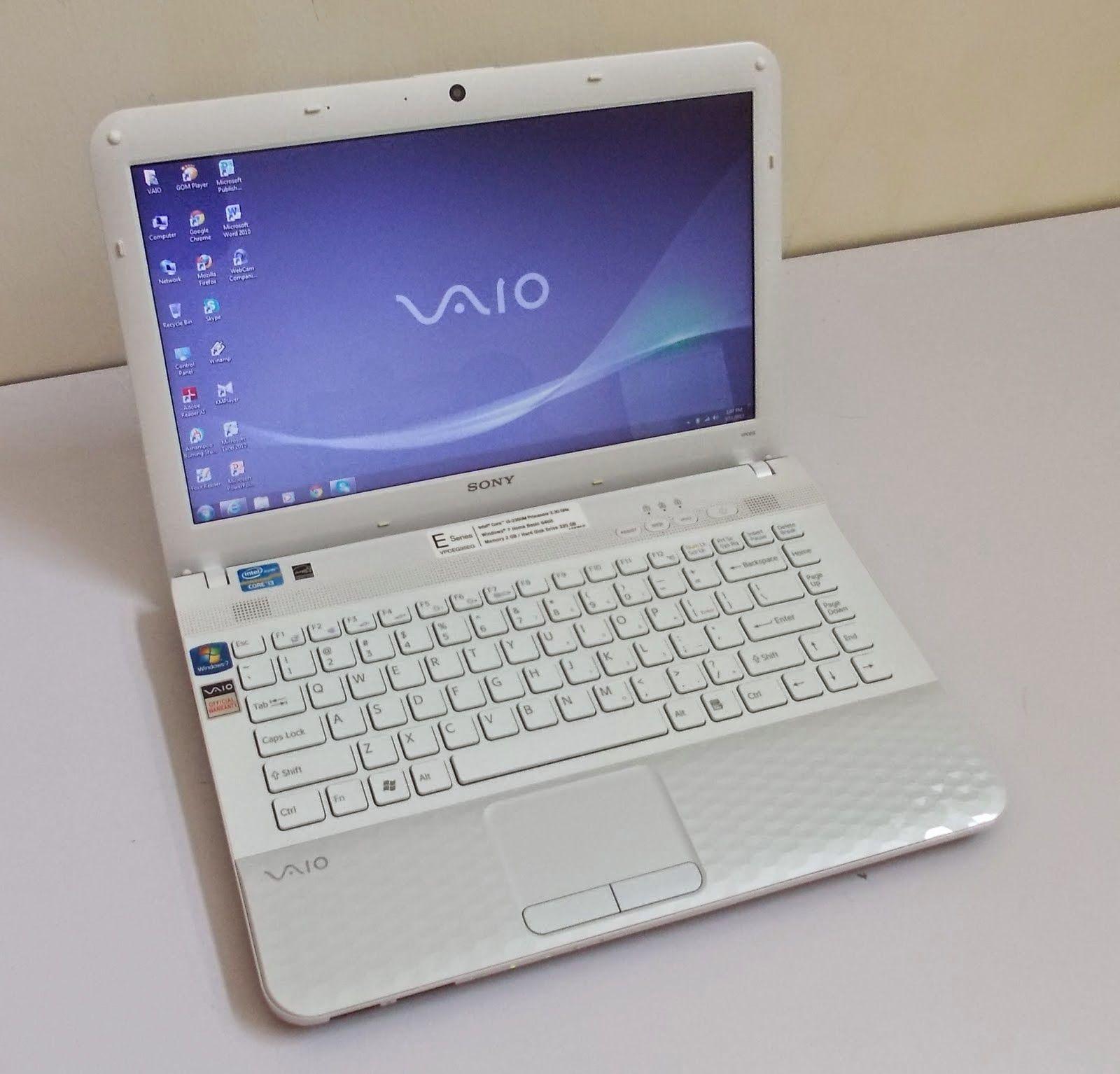 sony vaio white colour laptop wallpaper with information