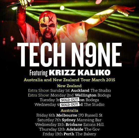 Strange Music, Inc Tech N9ne Australia and New Zealand Tour 2015