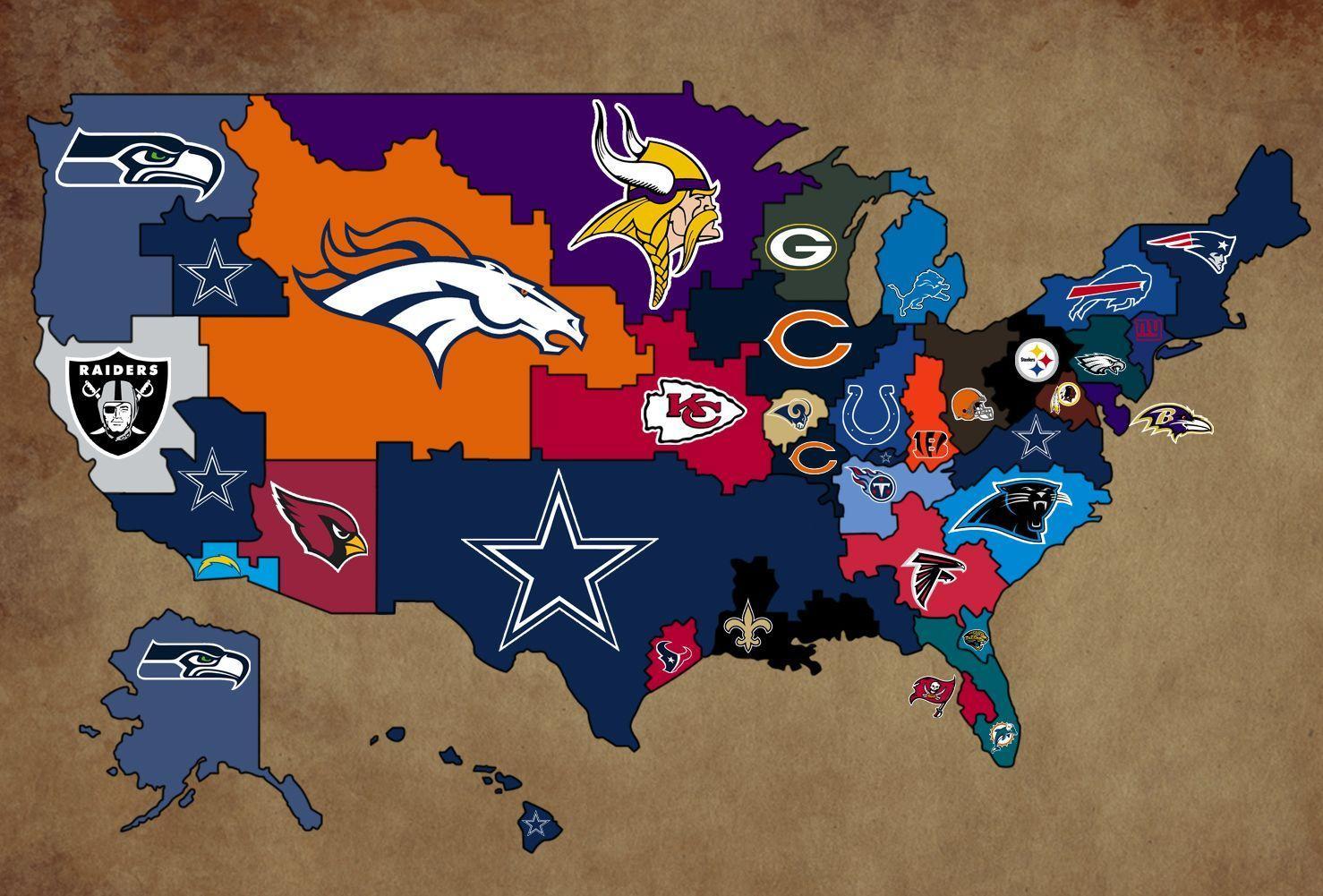 Nfl Map Wallpaper Related Keywords & Suggestions Map