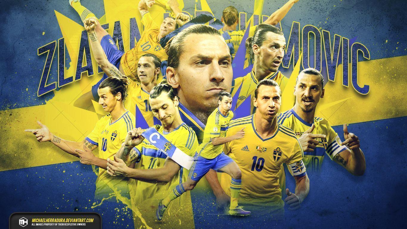 Zlatan Ibrahimovic Swedish National Team Wallpaper