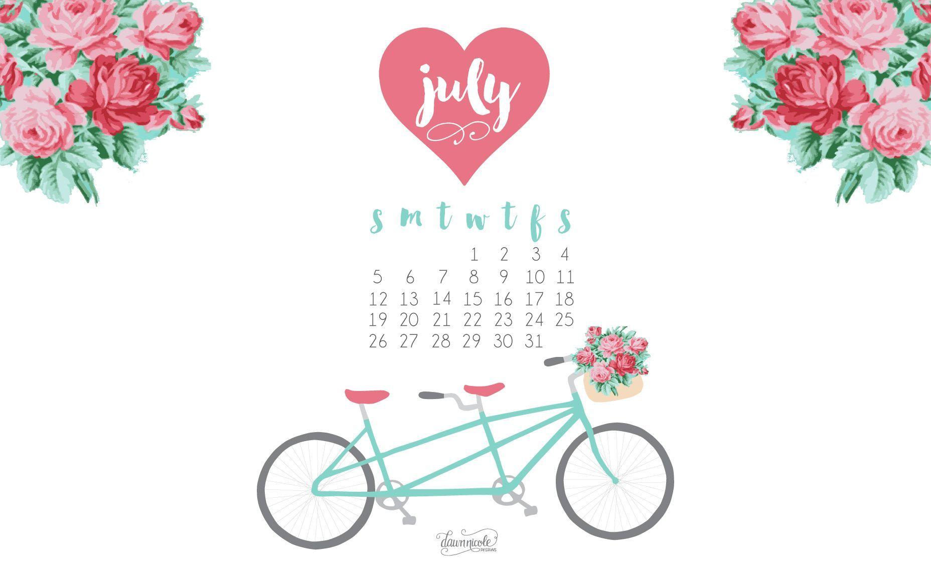 July 2016 Wallpaper With Calendar Monthly Calendar