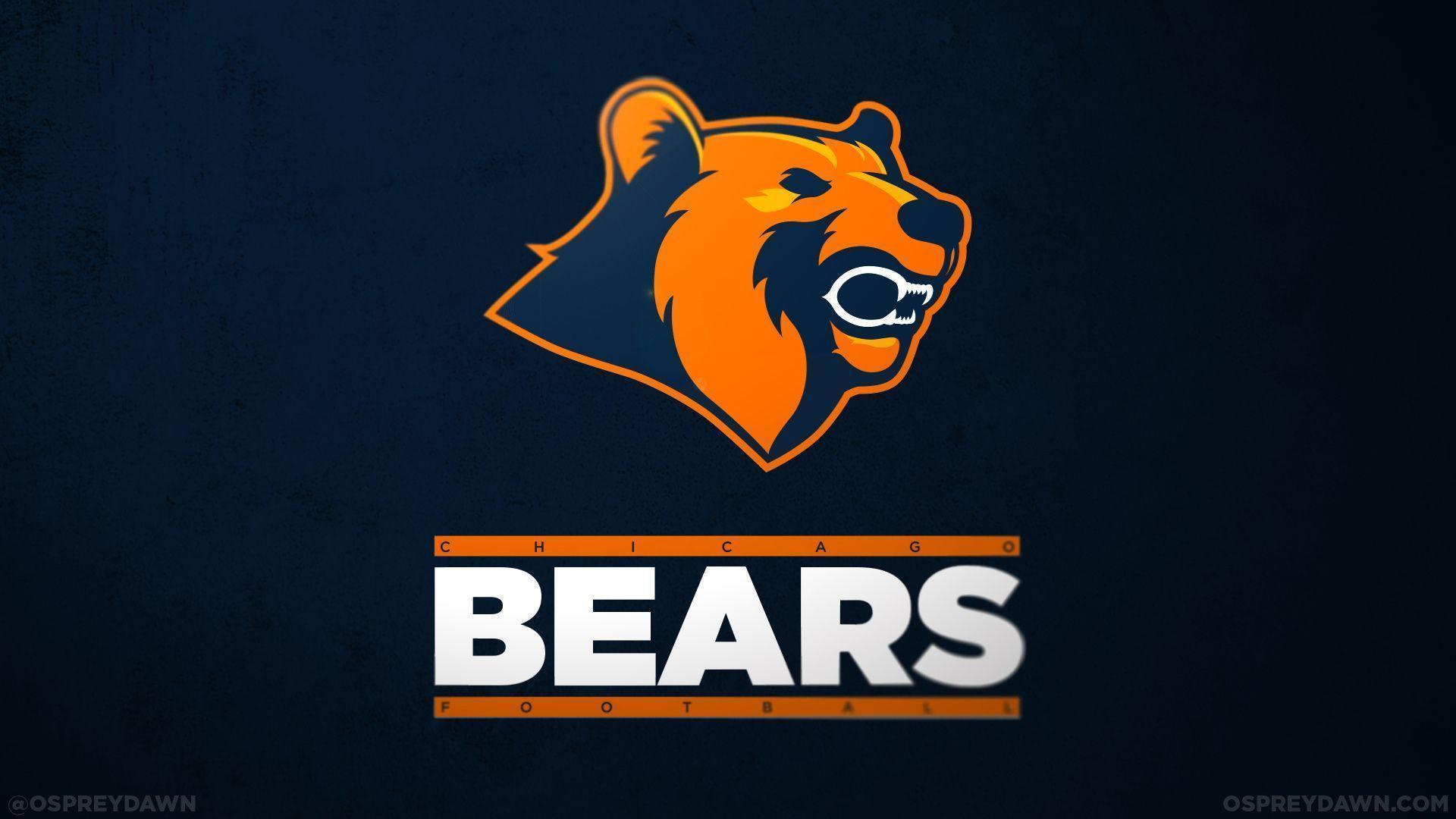 Chicago Bears Nfl Brand Logo Background, Football Art