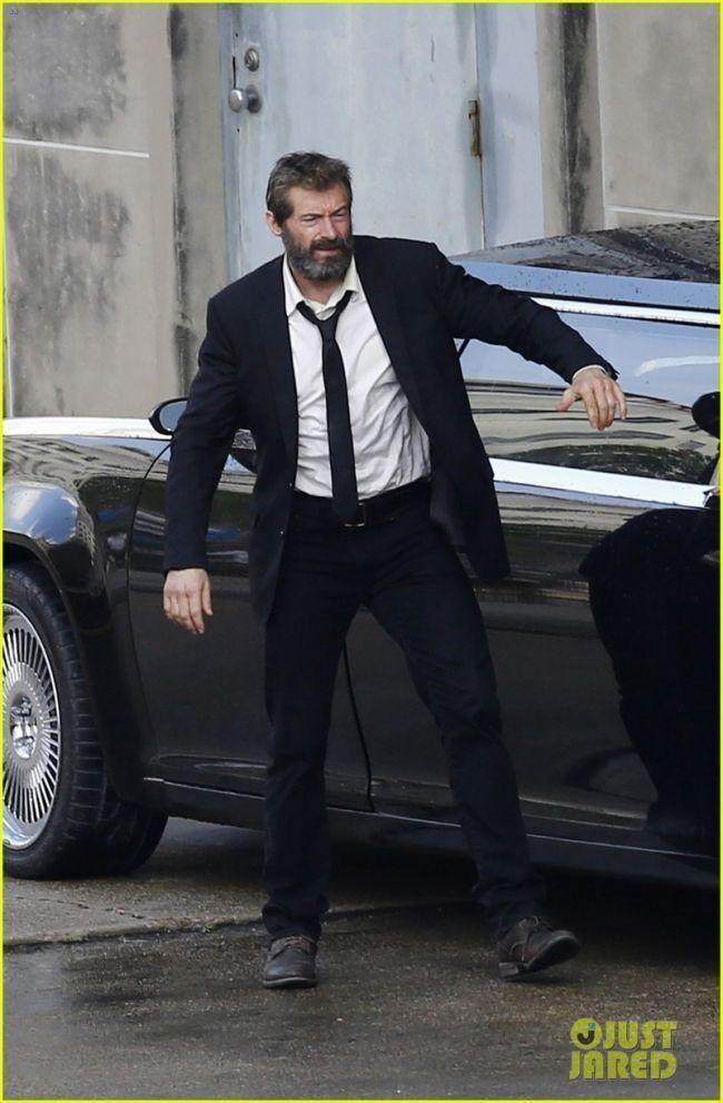 Wolverine 3 set photo show Hugh Jackman as a fully bearded Logan