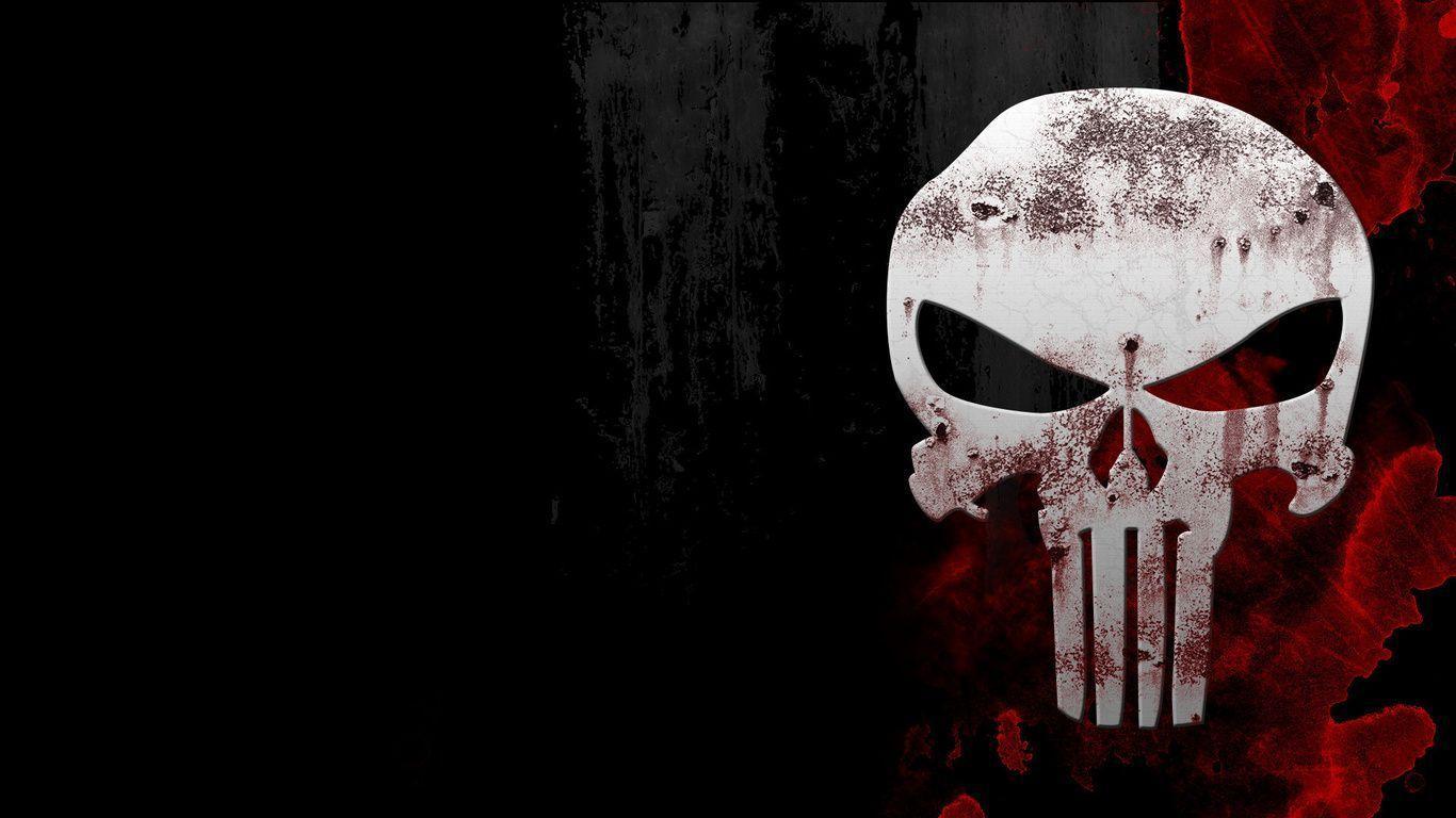 Skull, The Punisher, Background, Blood, Punisher, Skull