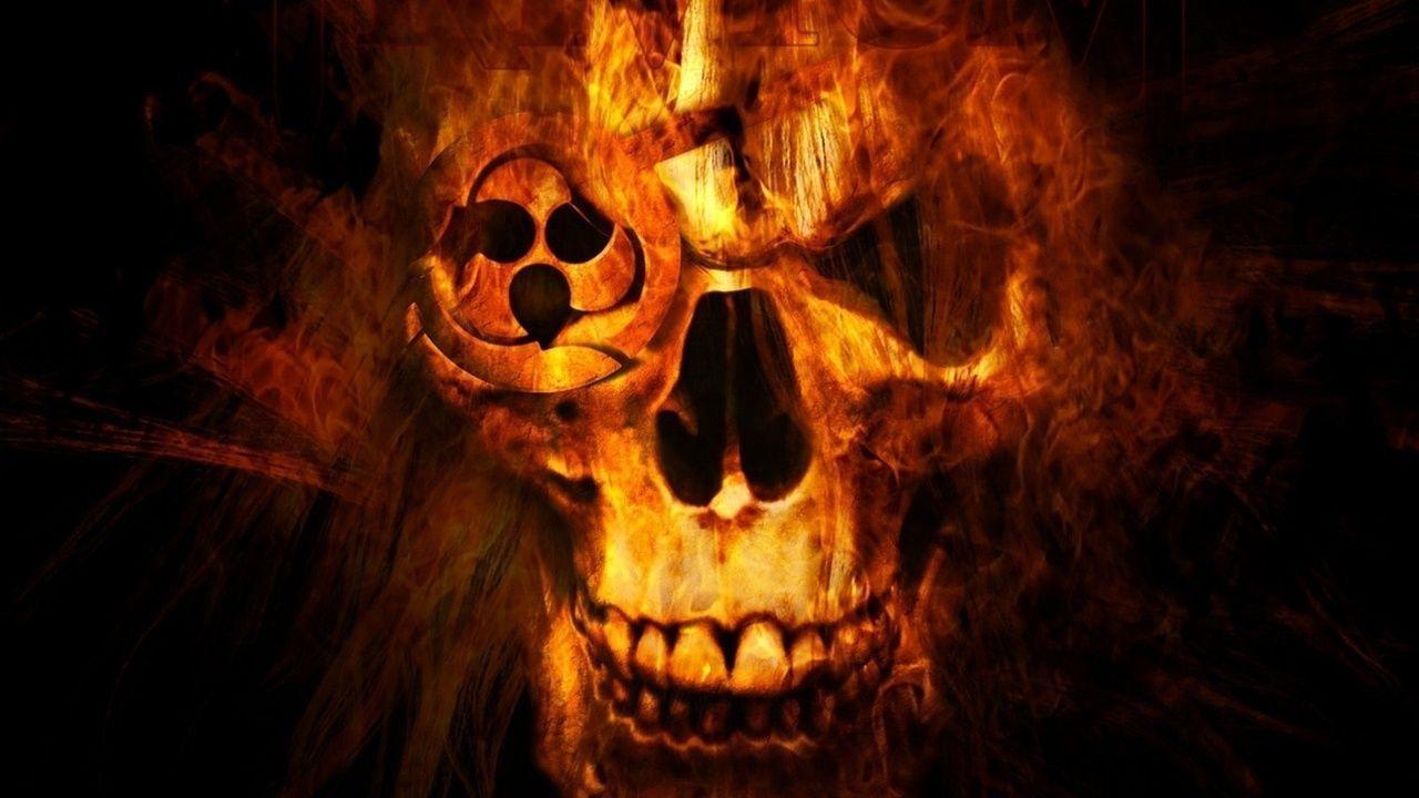 Black, Fire, Background, Skull Wallpaper and Picture