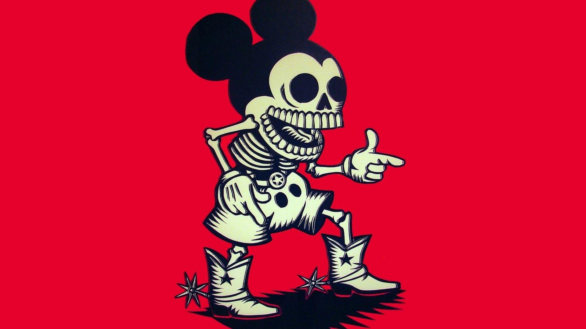 Mickey Mouse, Skeleton, Cowboy Wallpaper and Picture