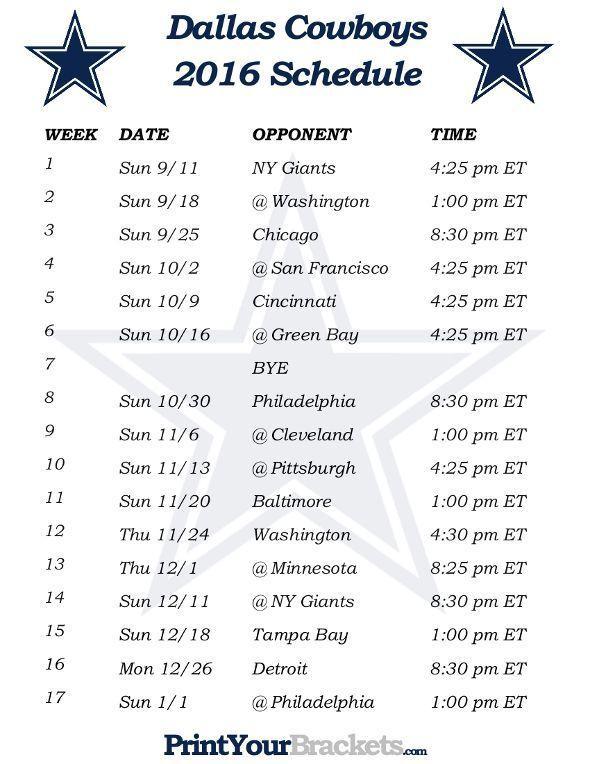 about Cowboys Schedule. Dallas Cowboys