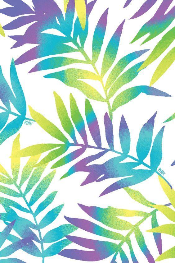 Tropical Leaves Art Print by Skyetaylorrr. iPhone wallpaper