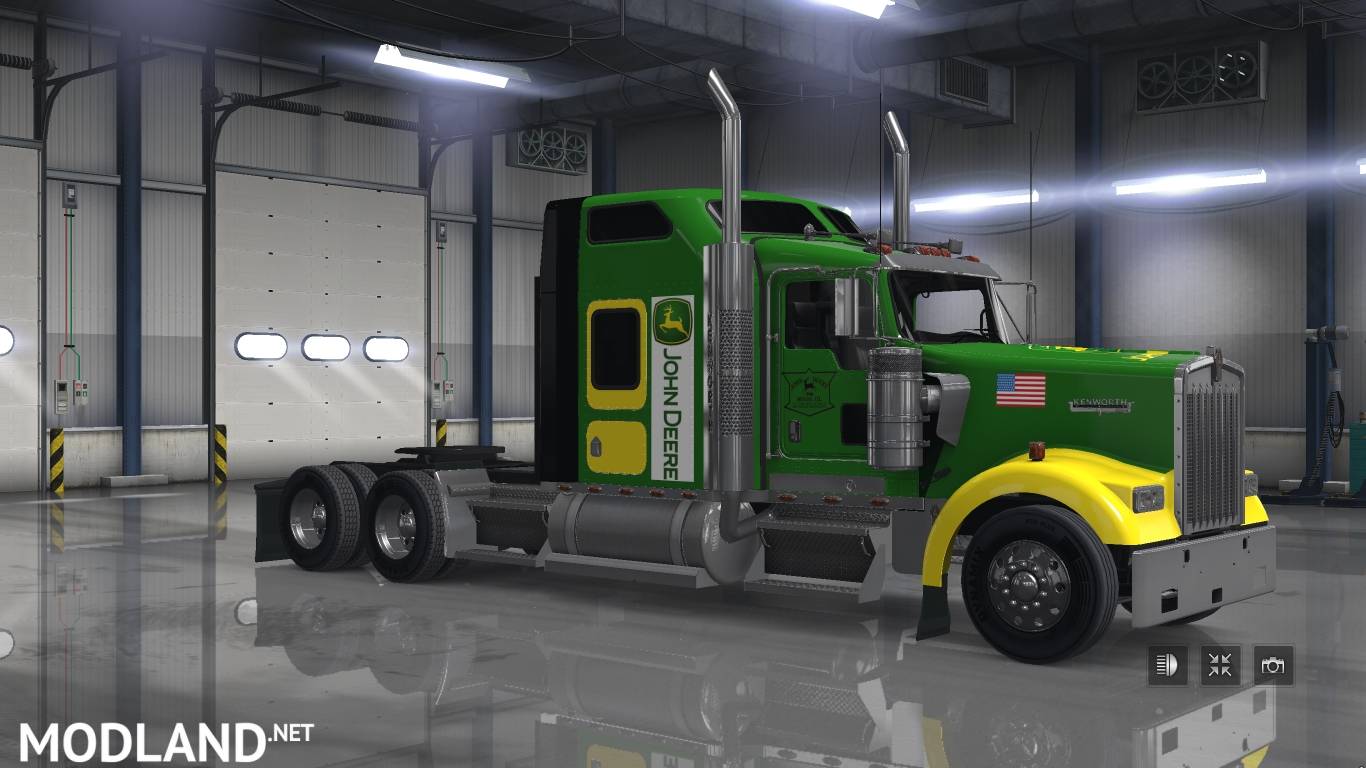 John Deere skin for SCS Kenworth W900 mod for American Truck
