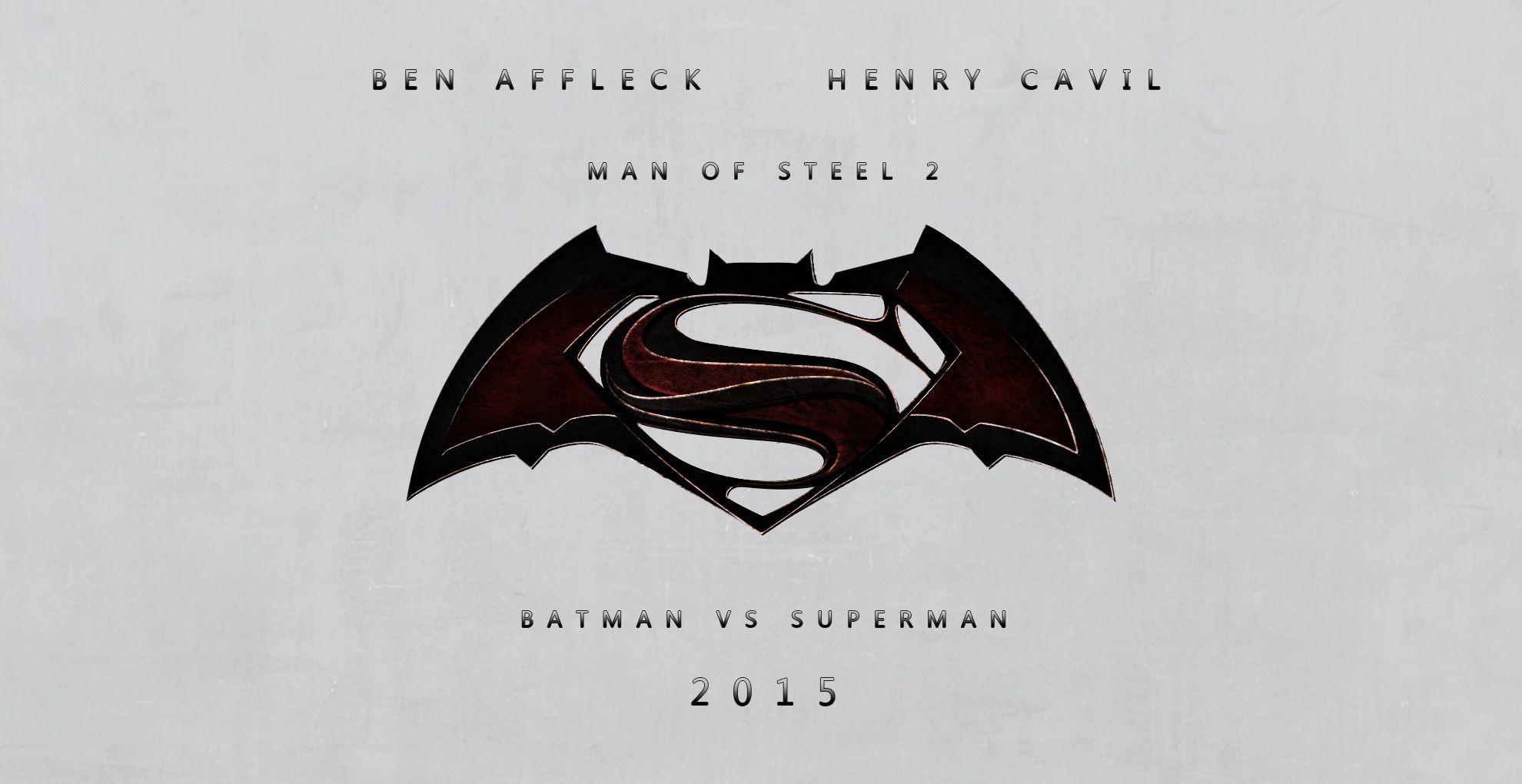 Batman vs Superman Dawn of Justice Movie Logo Wallpaper