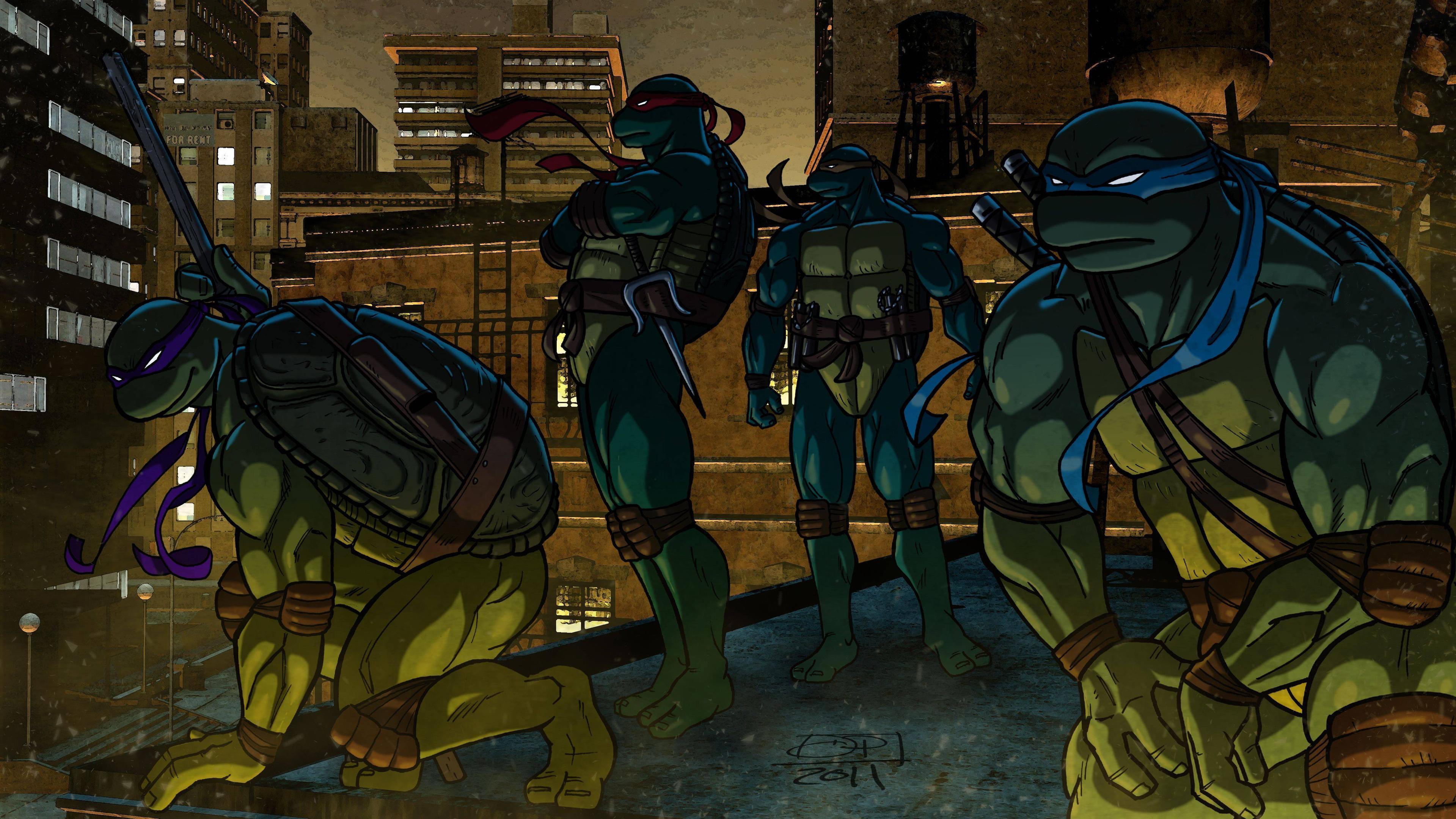 2D Teenage Mutant Ninja Turtles Wallpaper Wallpaper