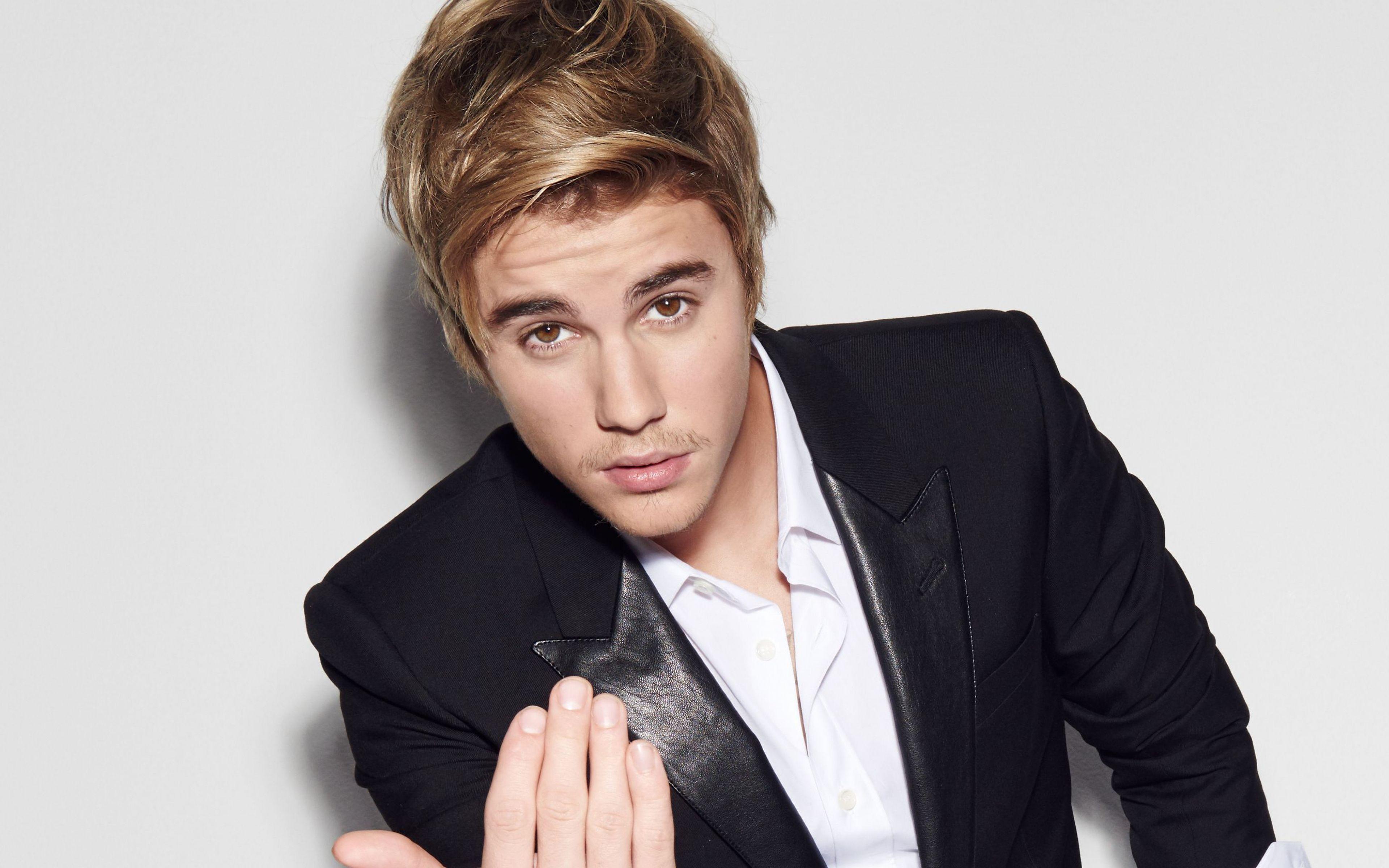 Justin Bieber Black Suit Jacket Singer HD Wallpaper