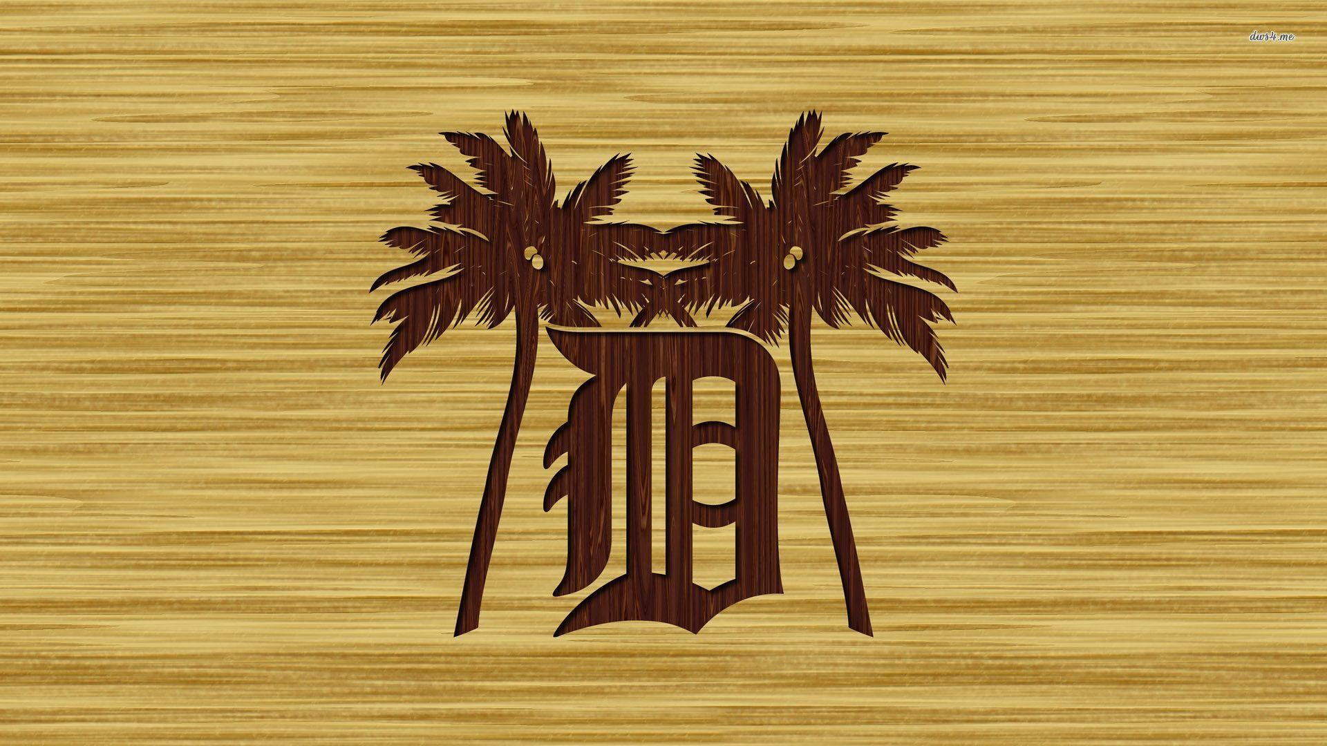 Baseball, Detroit Tigers Logo Palms Art, Detroit Tigers