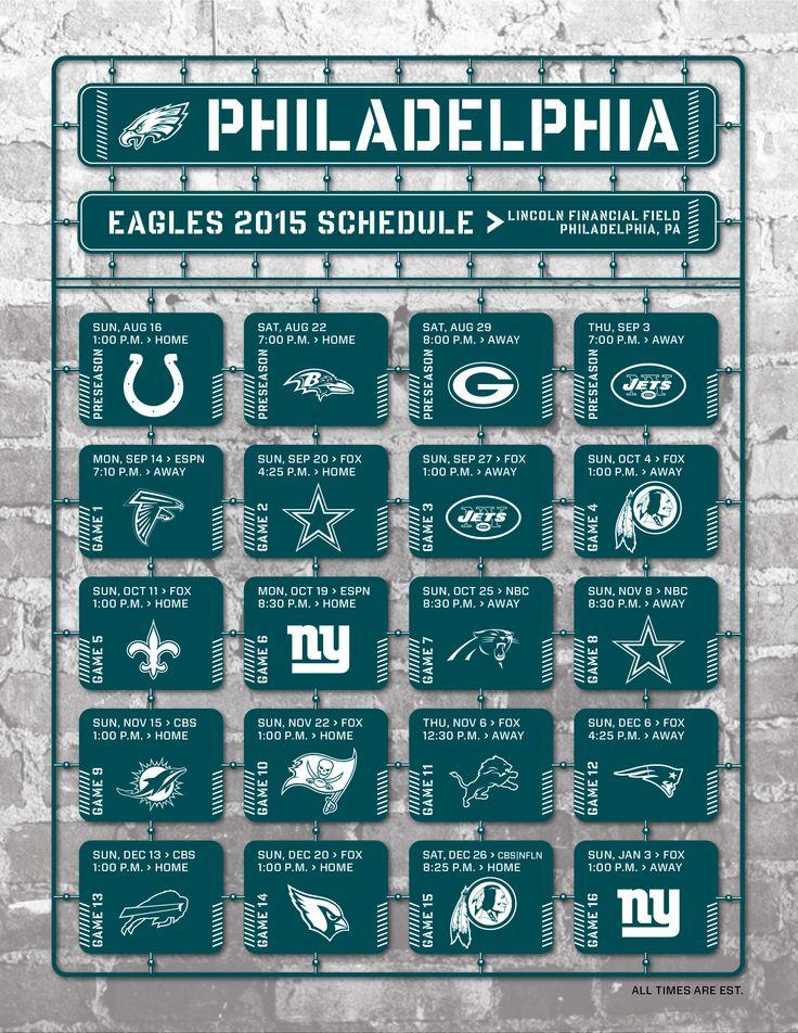 Philadelphia Eagles 2015 Schedule NFL and College Schedules