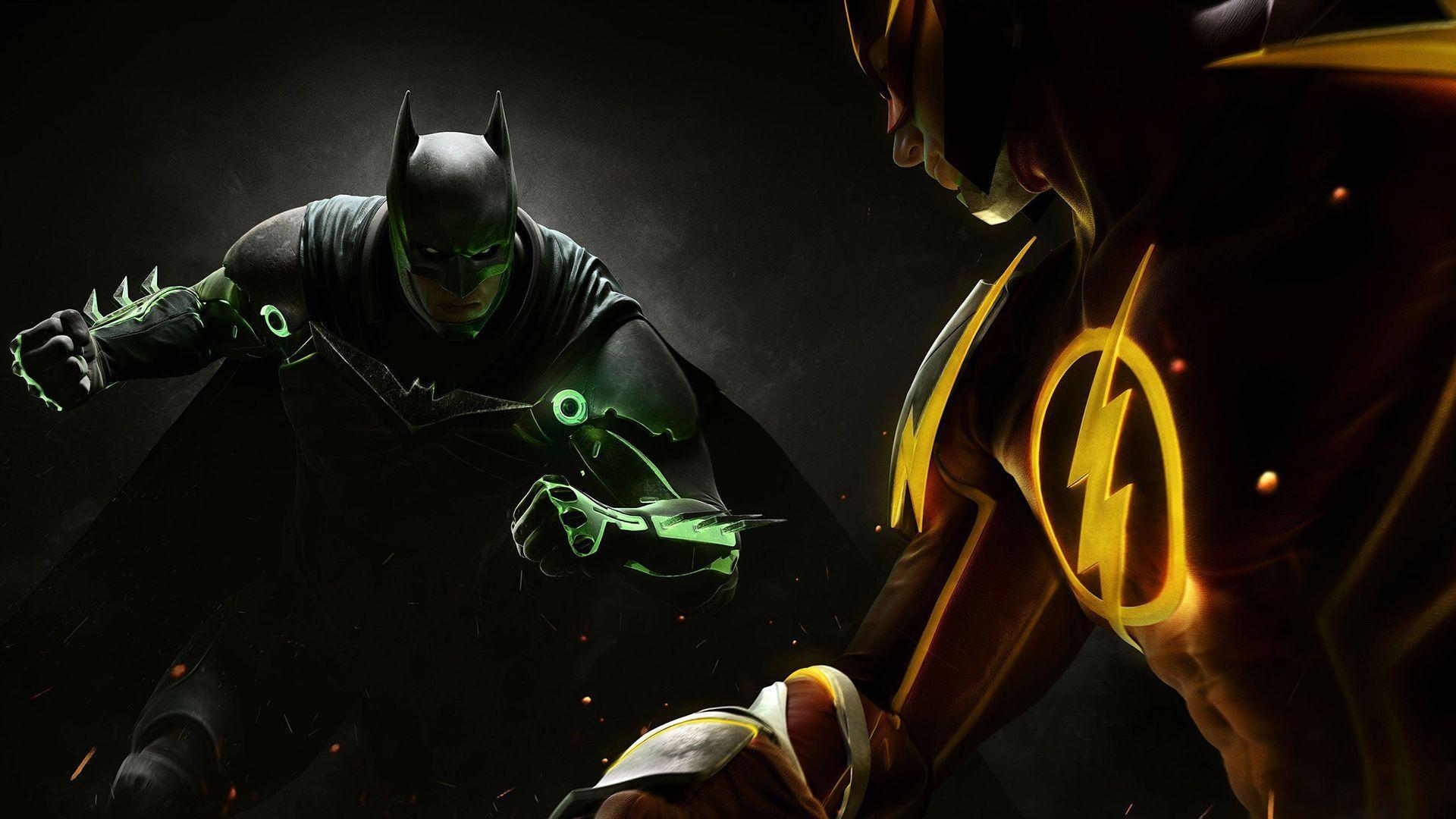 Injustice 2 2017 Game PS4 Batman VS Flash Wallpaper