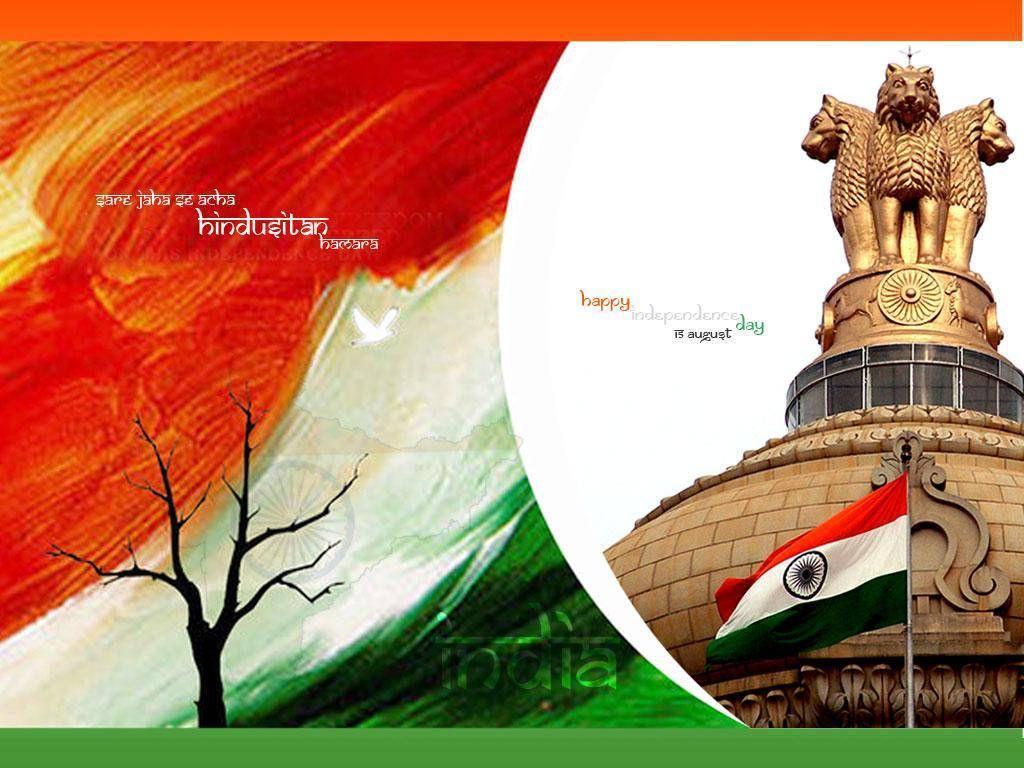 Happy Independence Day of India HD Desktop Wallpaper Background