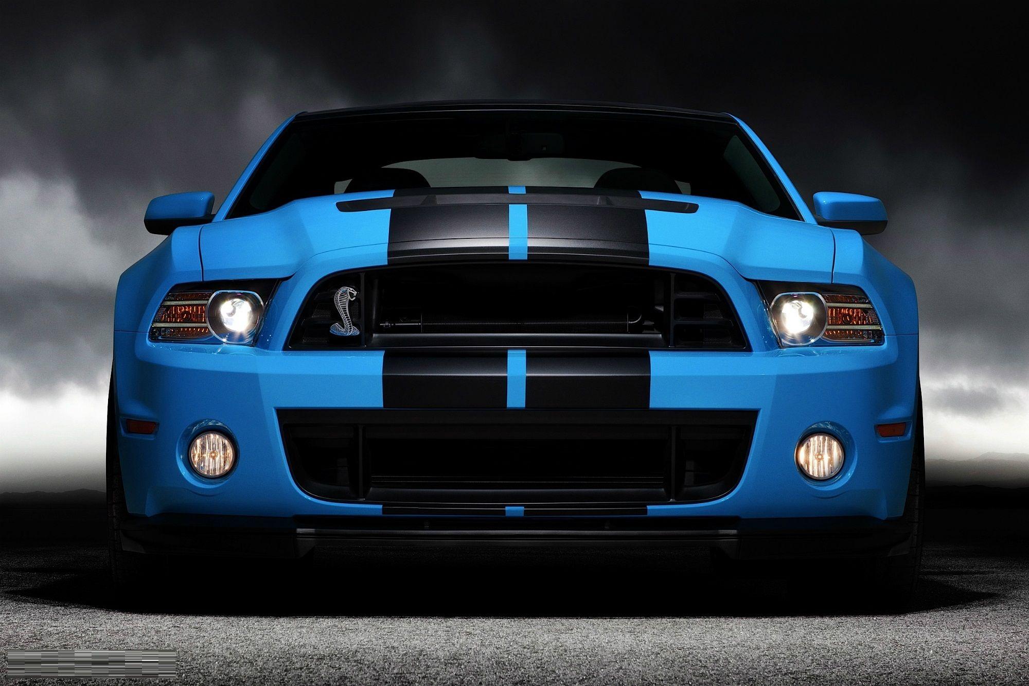 Blue Ford Mustang Shelby GT500 Car Picture HD Wallpaper. ad