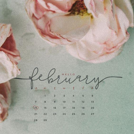 Hello February! Downloadable Calendar Freebie. Live