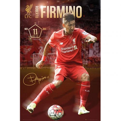 Official Licensed Football Product Liverpool Poster Firmino 42