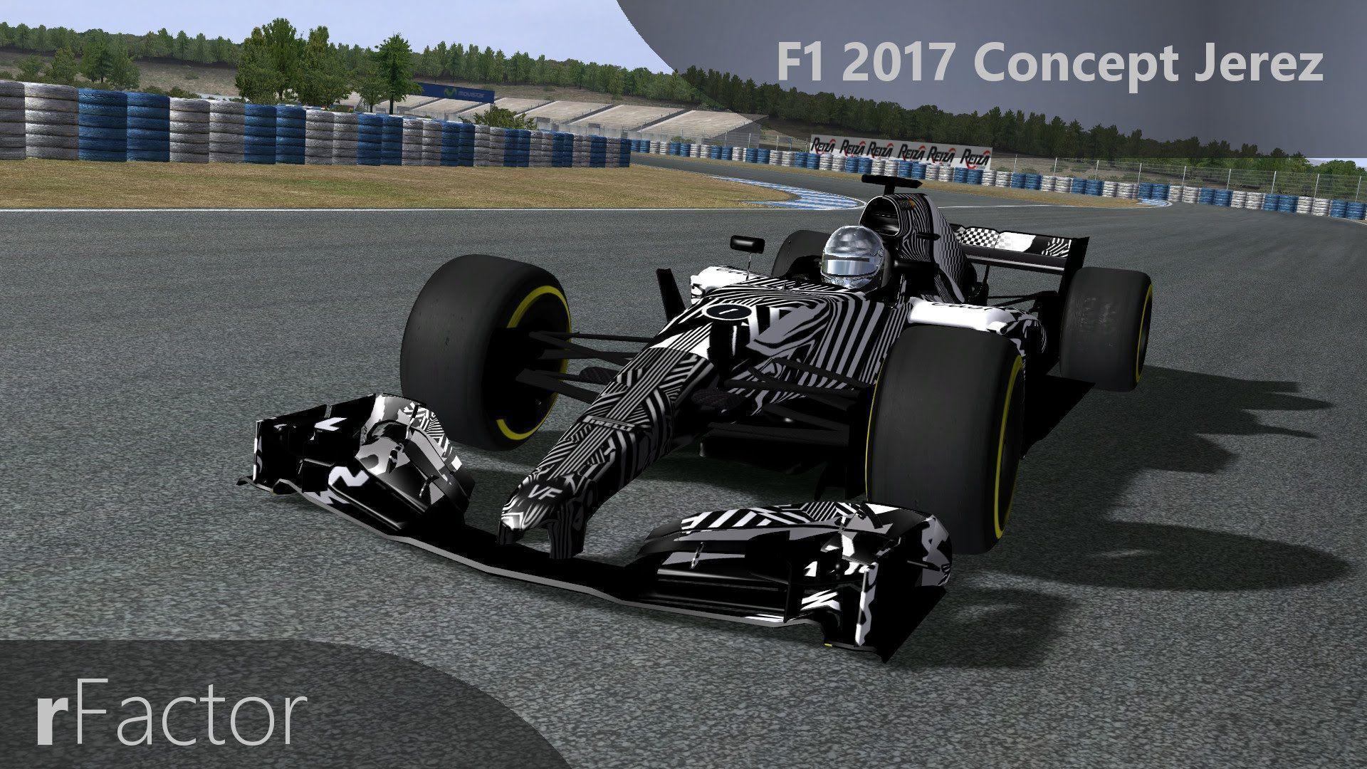 rFactor F1 2017 Concept Car (by VF Modding) Onboard Jerez