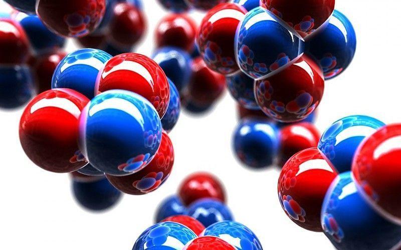 3D view science molecule atom chemistry Wallpaper free