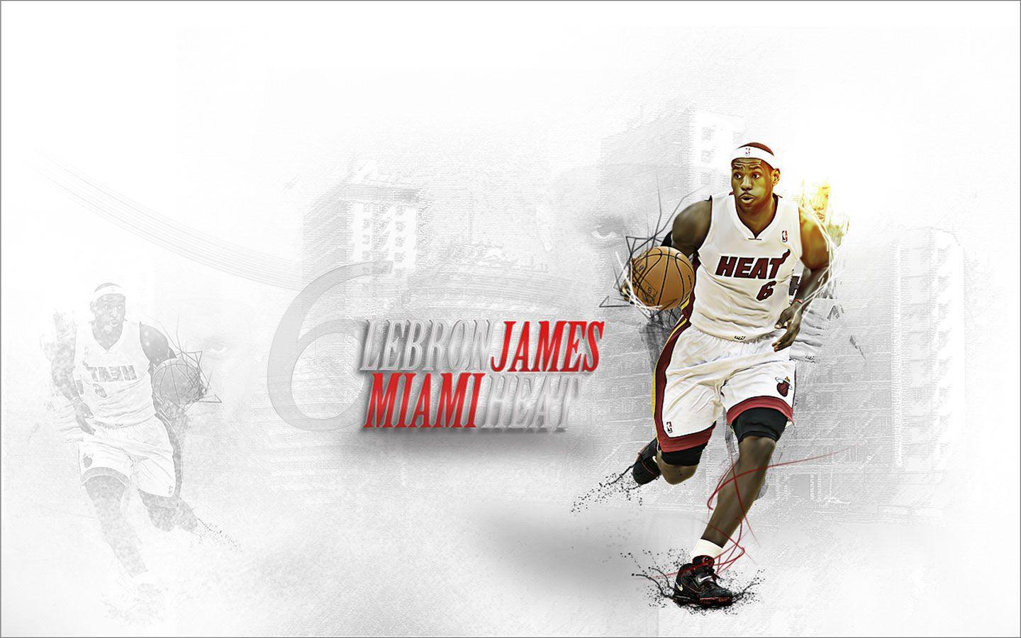 LeBron James Miami Heat Widescreen Wallpaper. Basketball