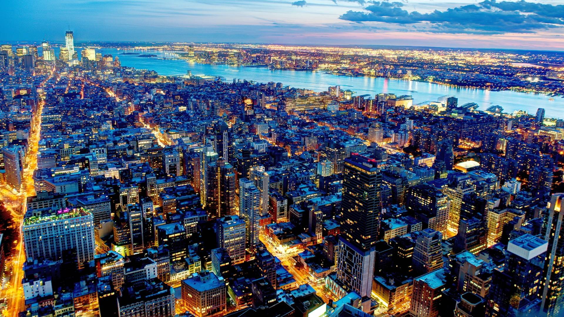 Nyc city evening view Wallpaper