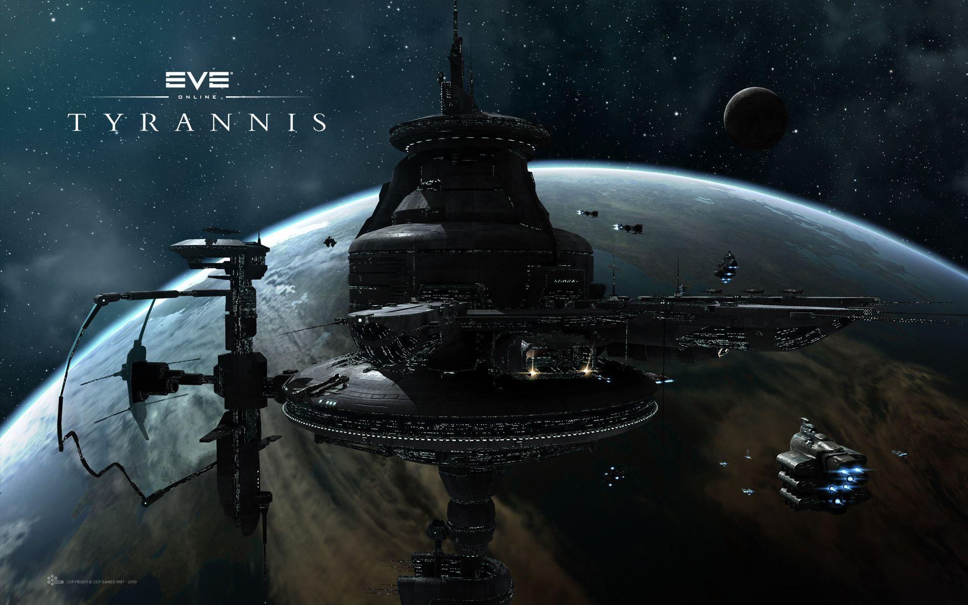 Eve Online Tyrannis Space Station Computer Background Wallpaper