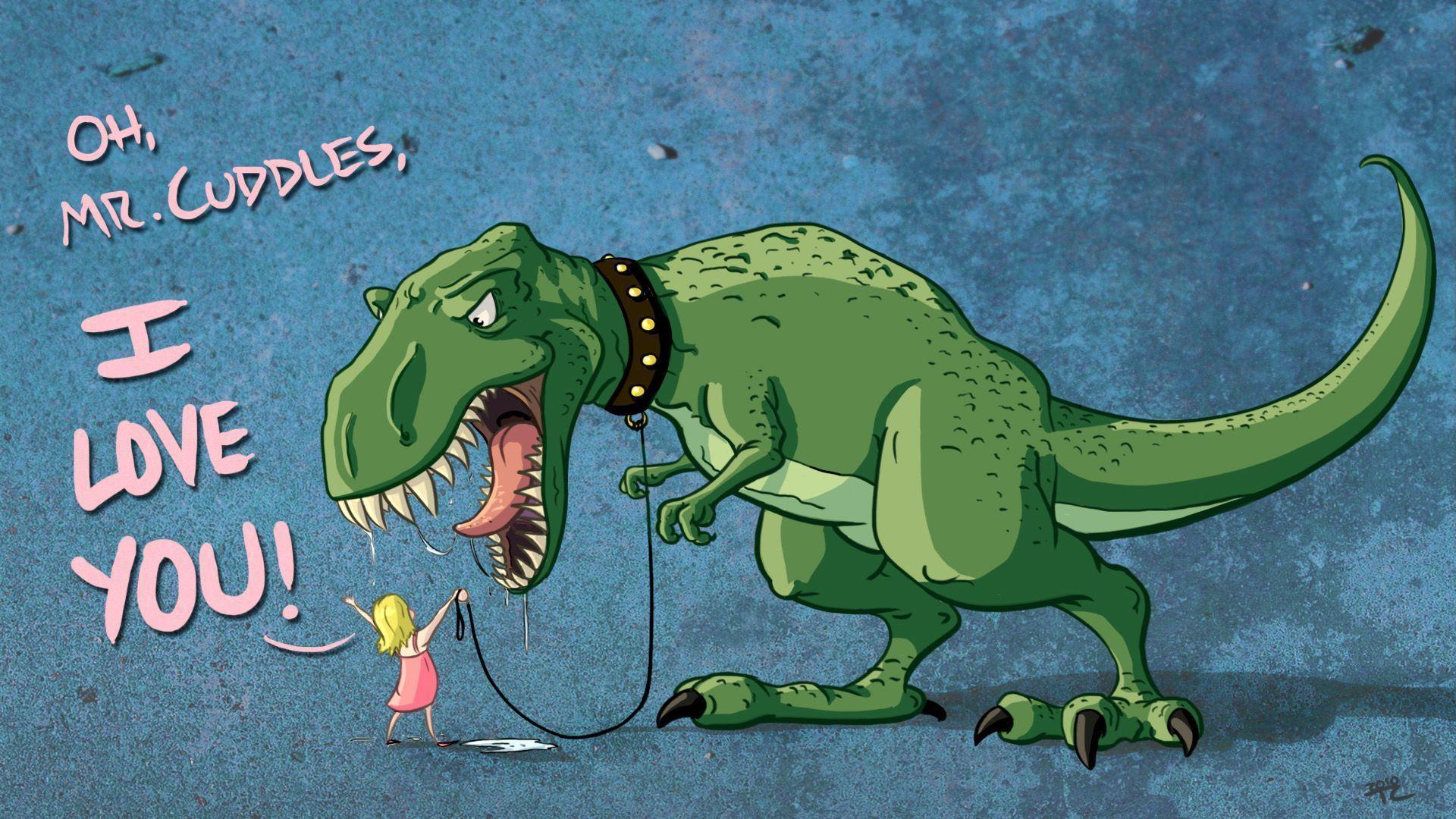 image For > Cute Cartoon Dinosaur Wallpaper