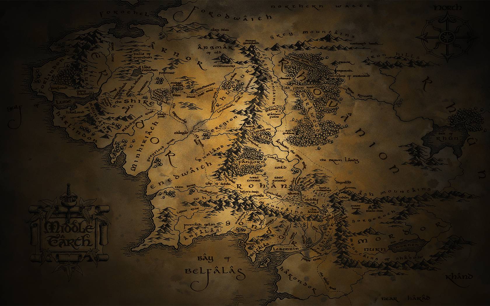 Pics For > Middle Earth Map Wallpaper 1920x1080