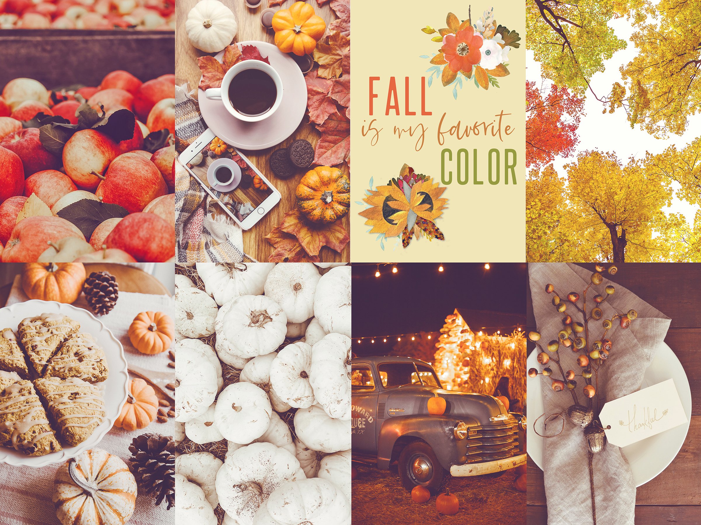 Fall Backgrounds Aesthetic Collage