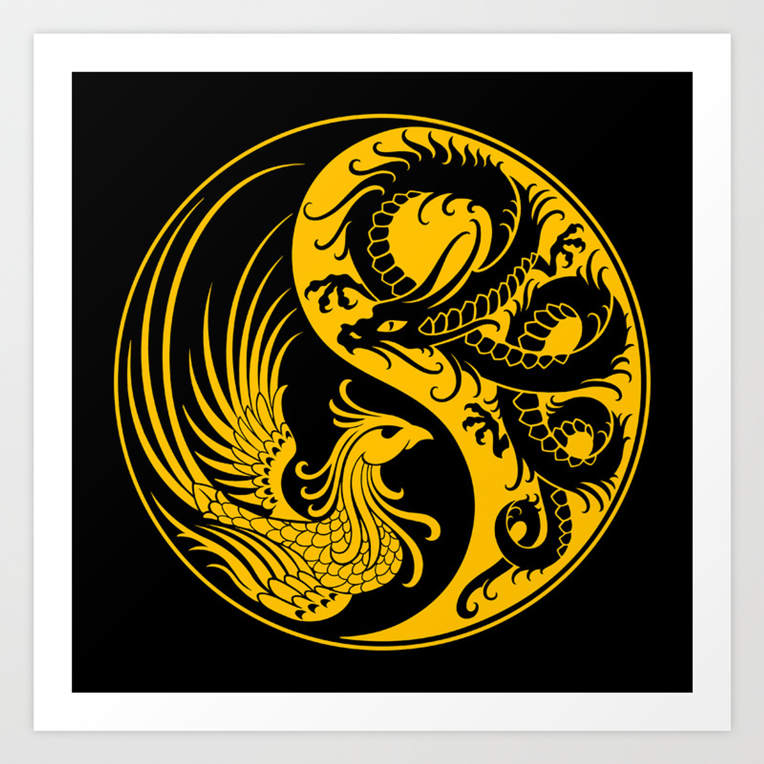 Black And Gold Yin And Yang Wallpapers Wallpaper Cave