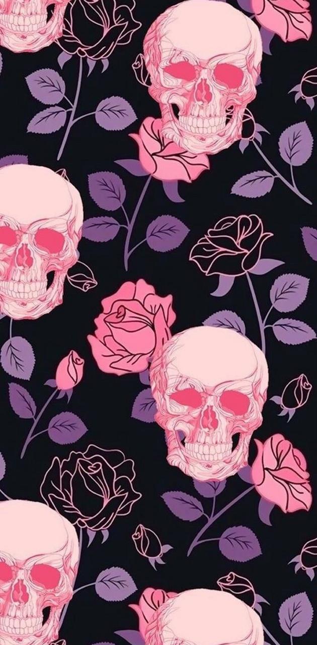 Skull And Roses Aesthetic Wallpapers Wallpaper Cave