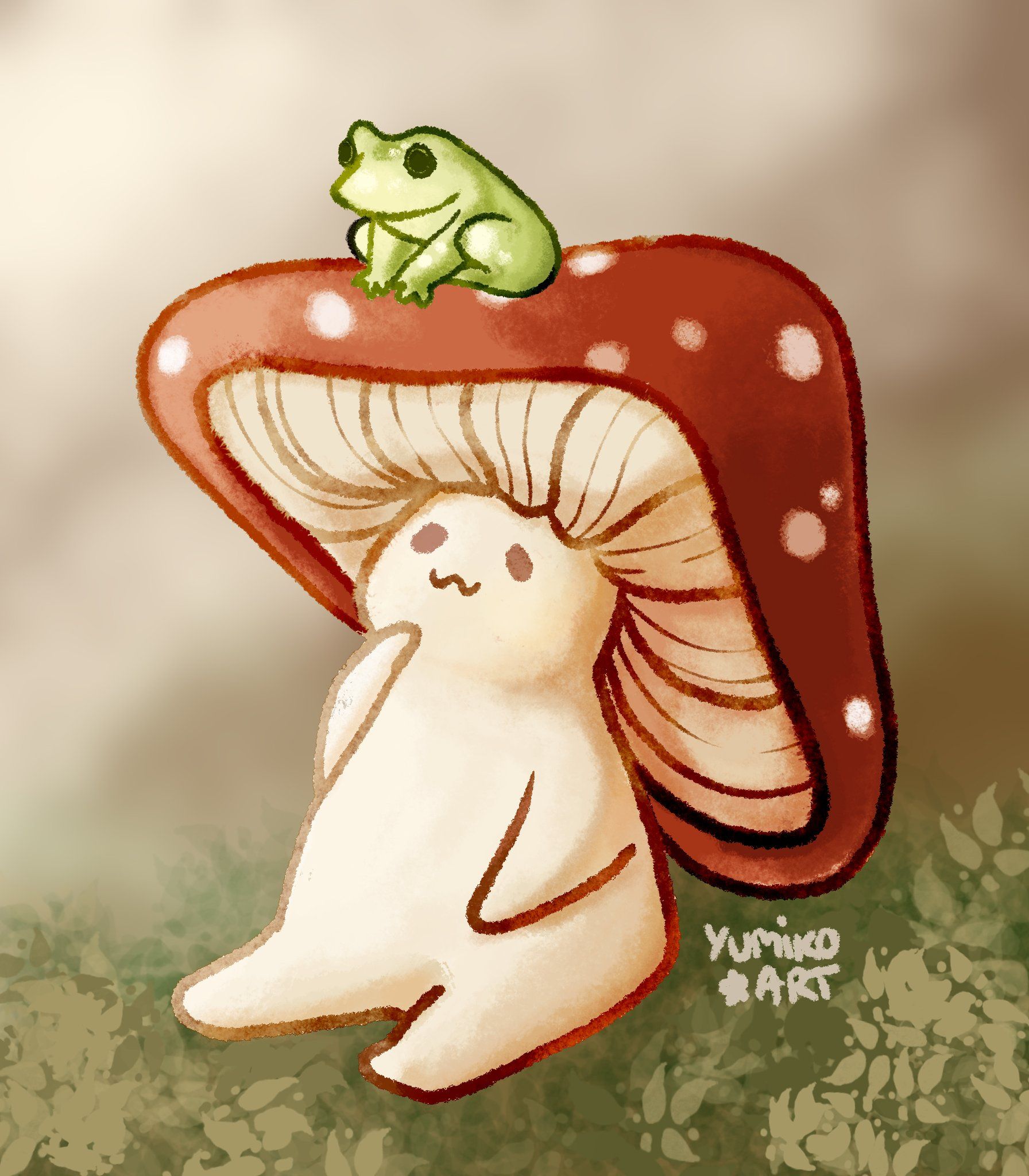 Mushroom Drawing Wallpaper