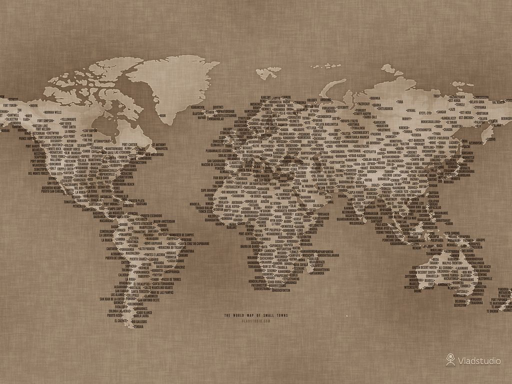 Aesthetic World Map Desktop Wallpaper