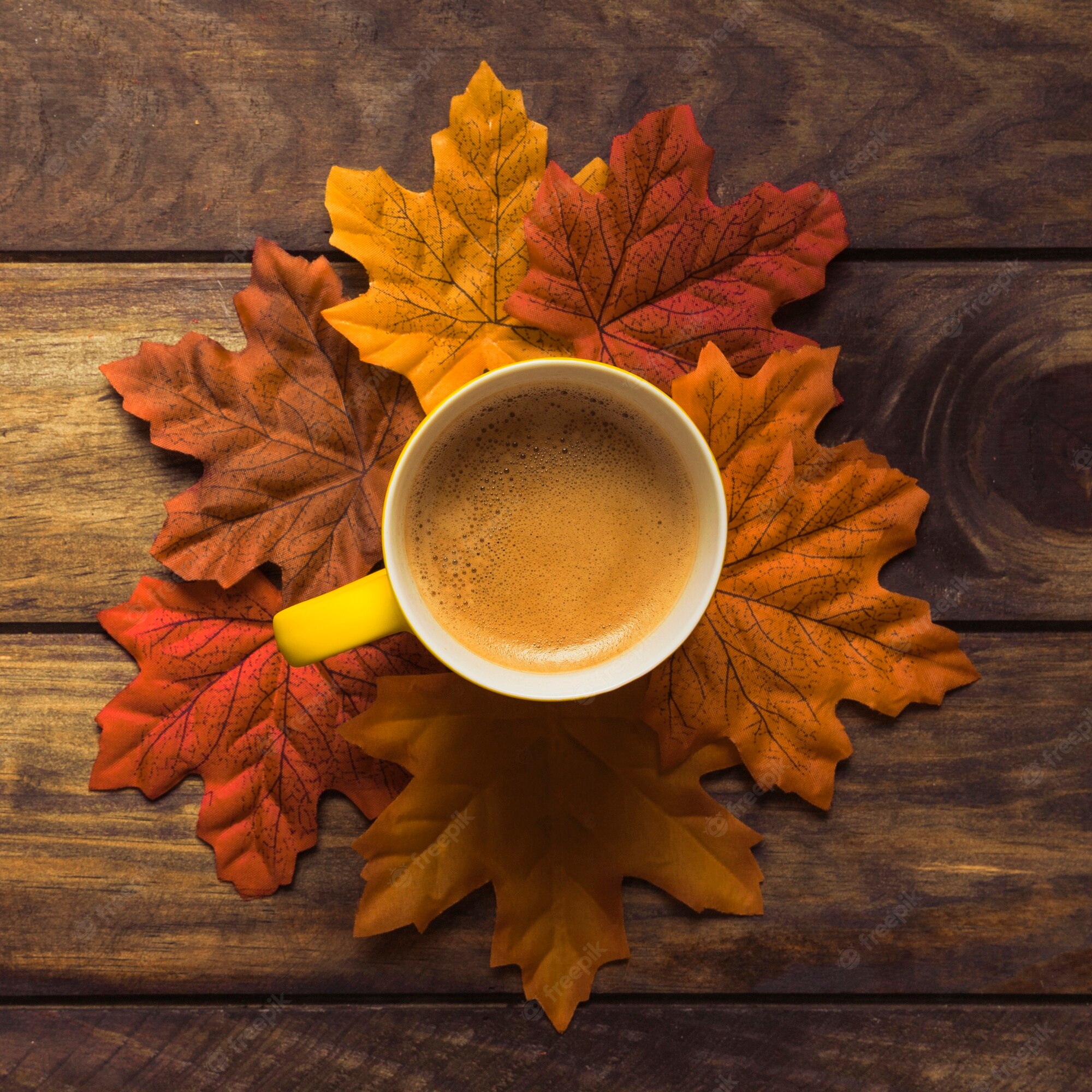 Autumn Leaves And Coffee Wallpapers Wallpaper Cave