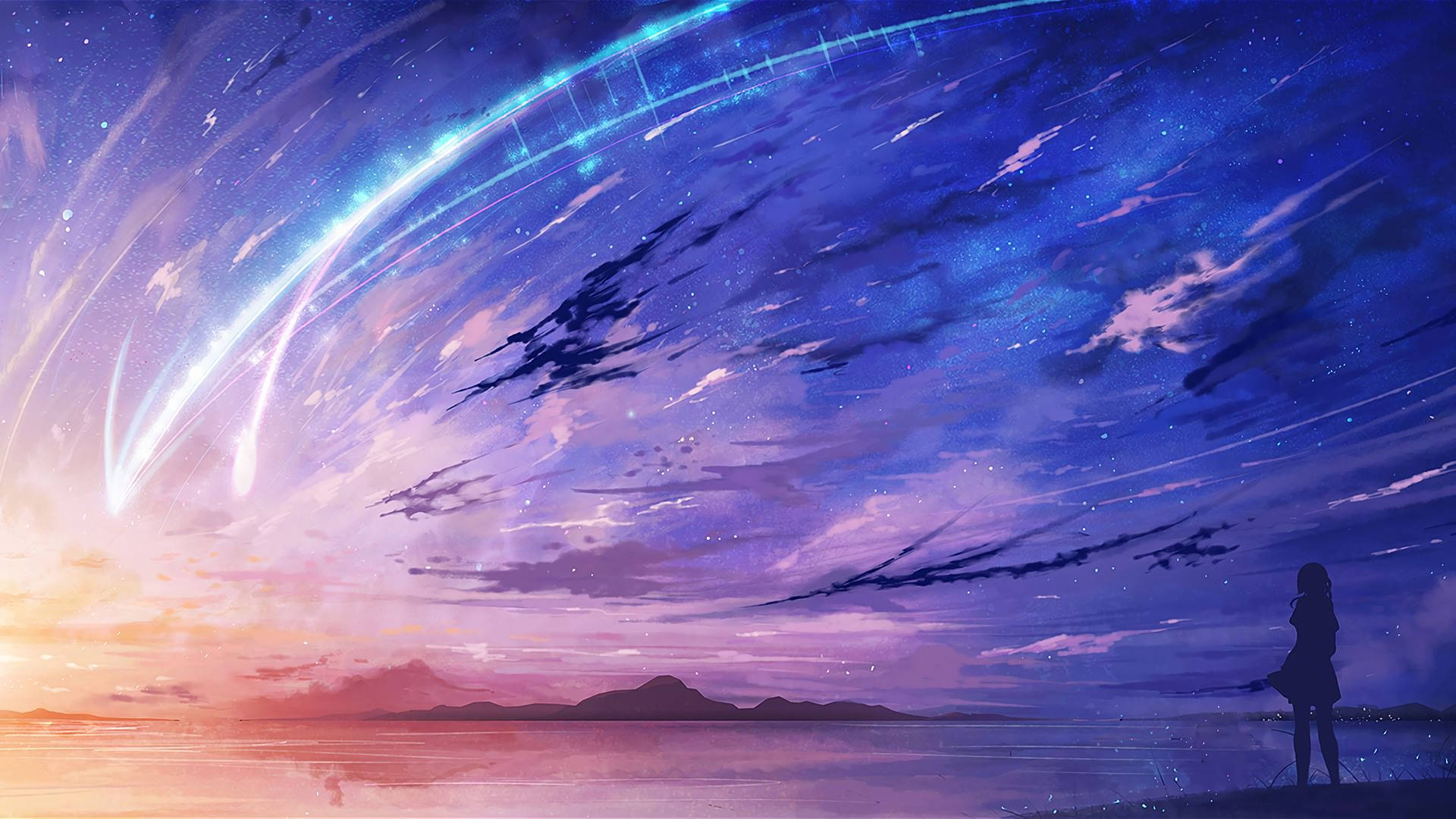 Purple And Blue Anime Wallpapers Wallpaper Cave