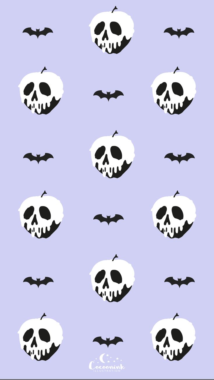 Blue And White Cute Halloween Wallpapers Wallpaper Cave