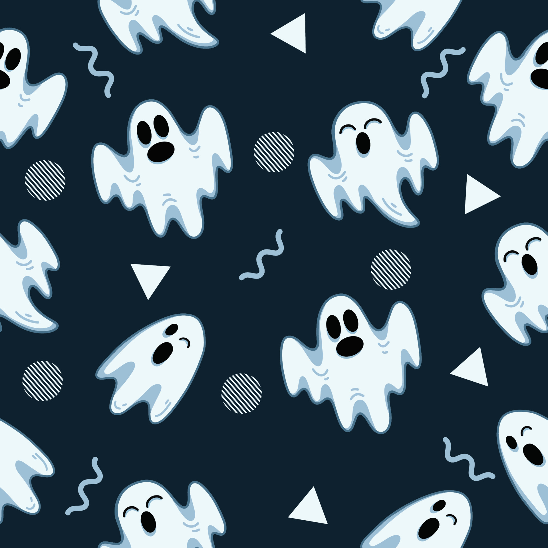 Blue And White Cute Halloween Wallpapers Wallpaper Cave