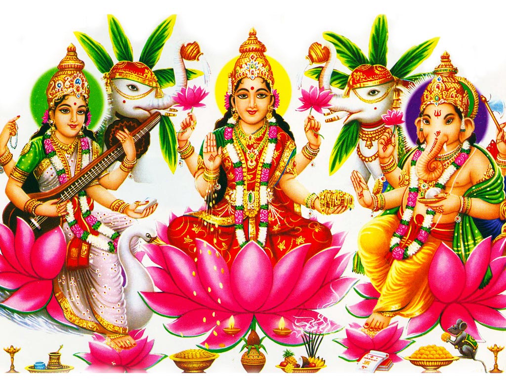 Ganesha Lakshmi Saraswathi Wallpapers Wallpaper Cave