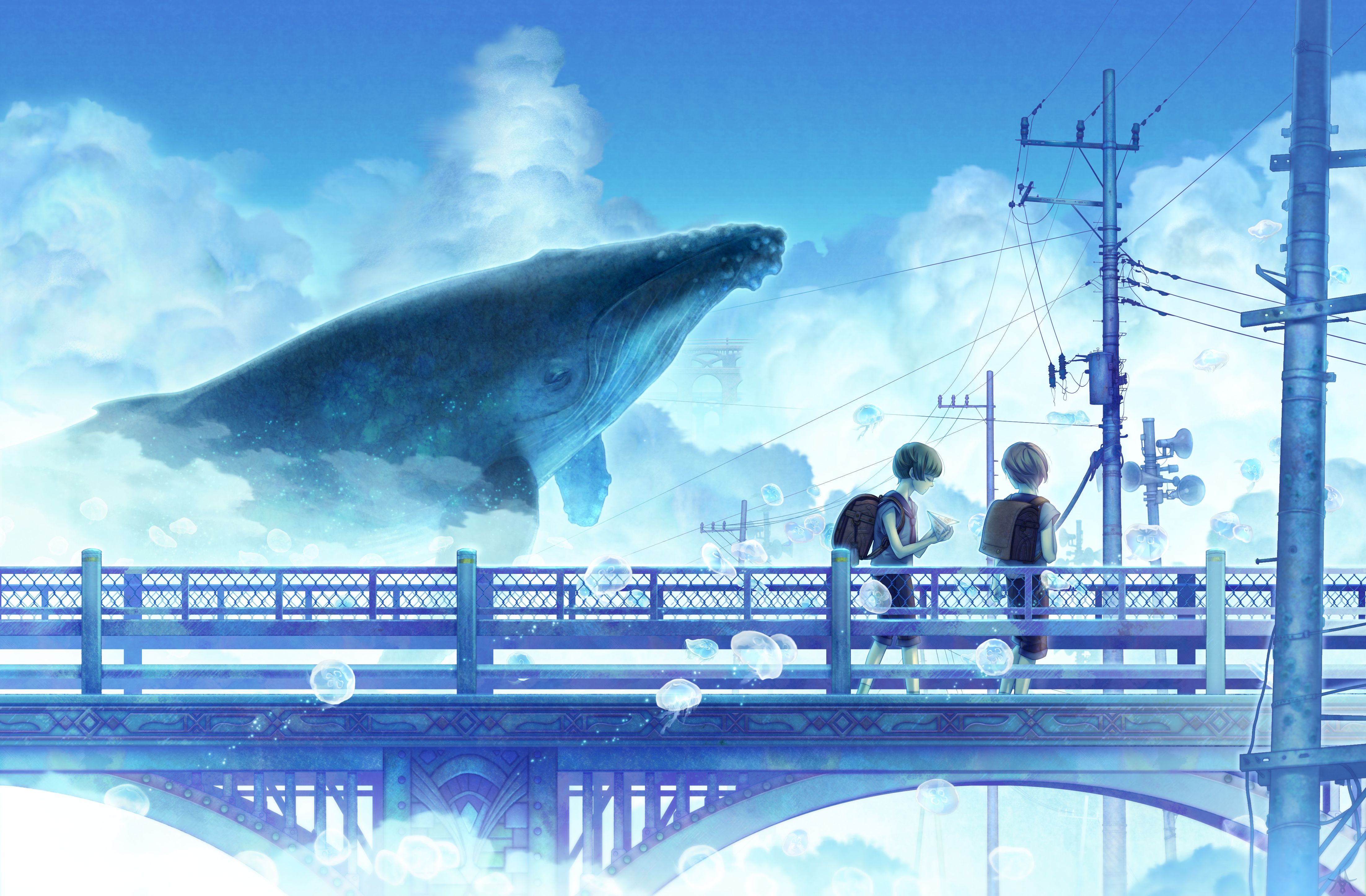 Anime Whale Wallpapers Wallpaper Cave