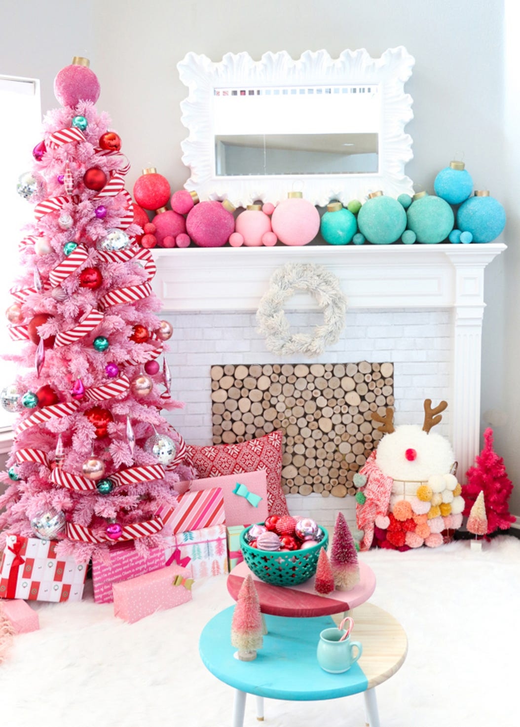 Turquoise And Pink Christmas Wallpapers Wallpaper Cave