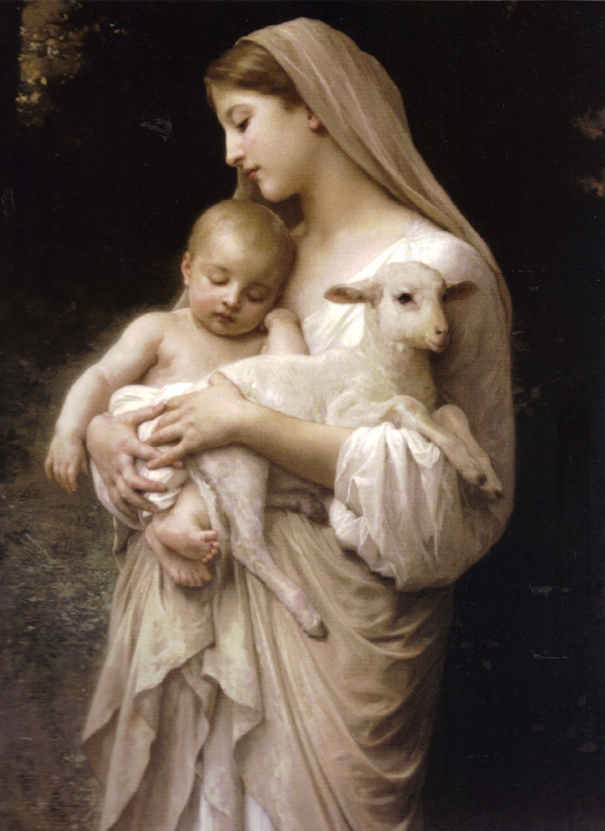 High Resolution Our Lady the Blessed Virgin Mary holding the Baby