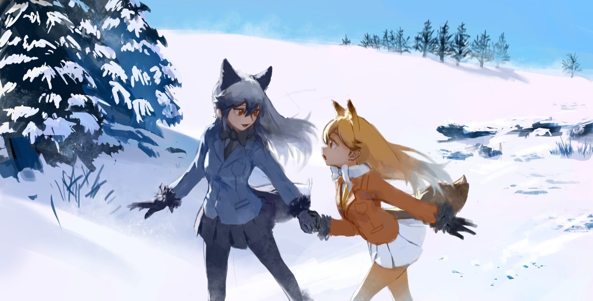 Silver Fox Kemono Friends Wallpapers Wallpaper Cave