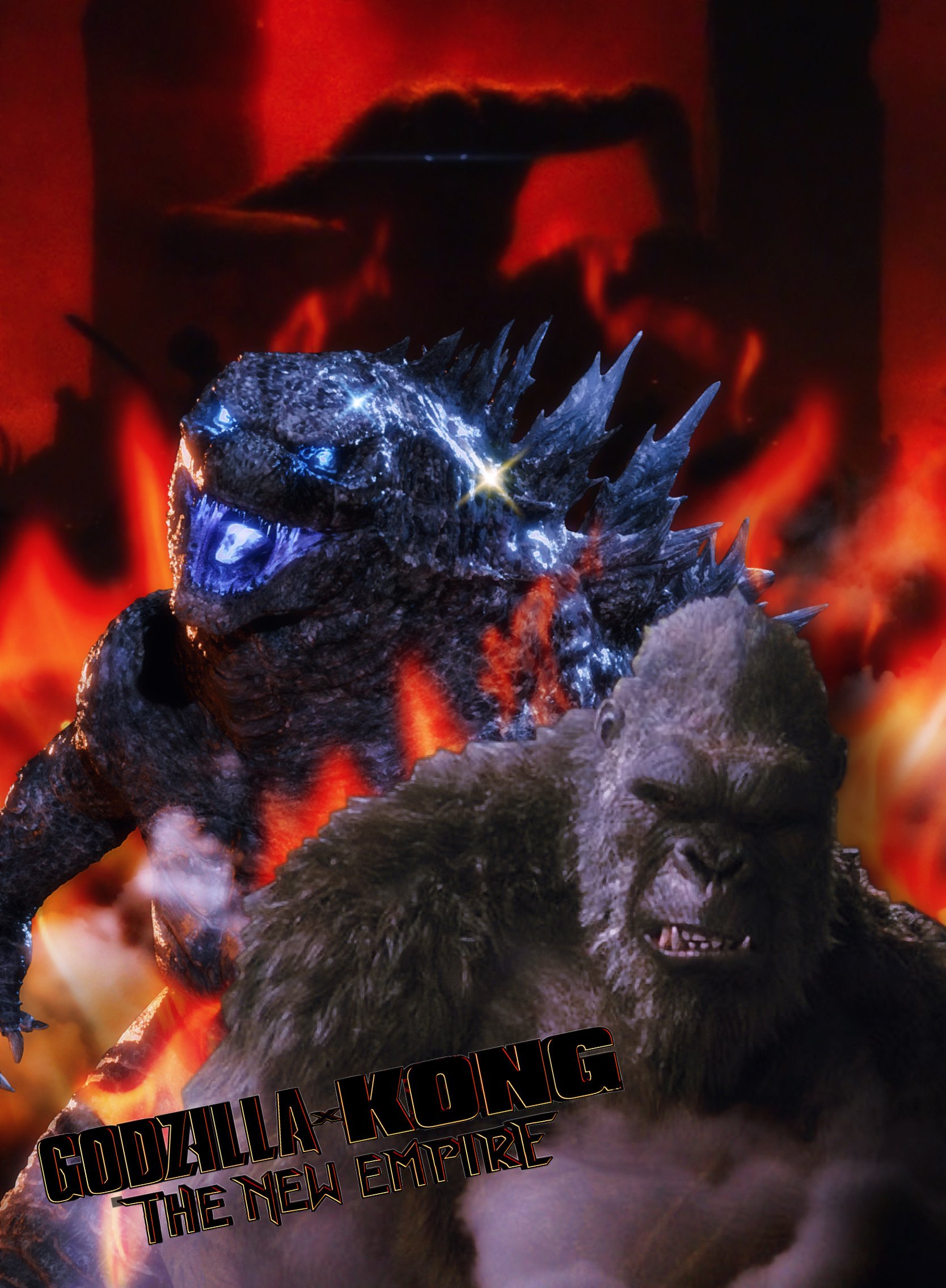 Godzilla X Kong the new empire fan poster. Godzilla vs. Kong