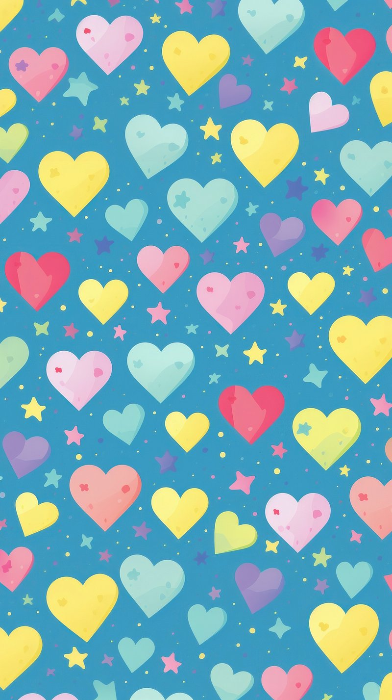 Yellow Cute Hearts Wallpapers Wallpaper Cave