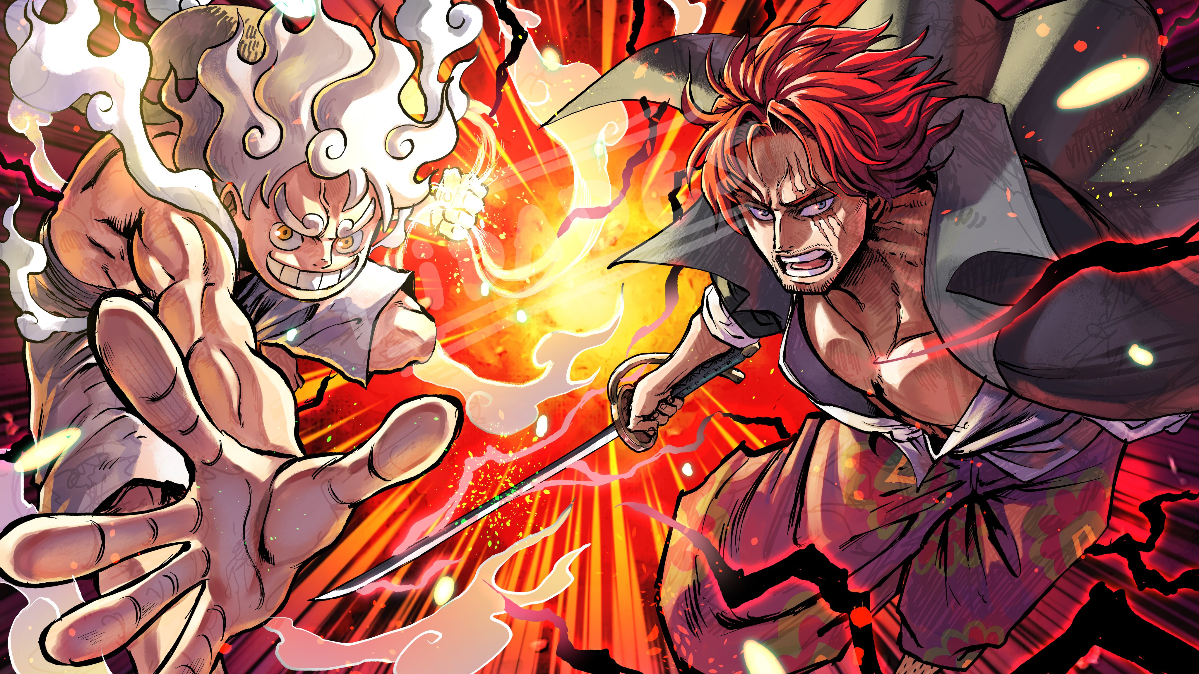 Luffy Vs Shanks Wallpapers Wallpaper Cave