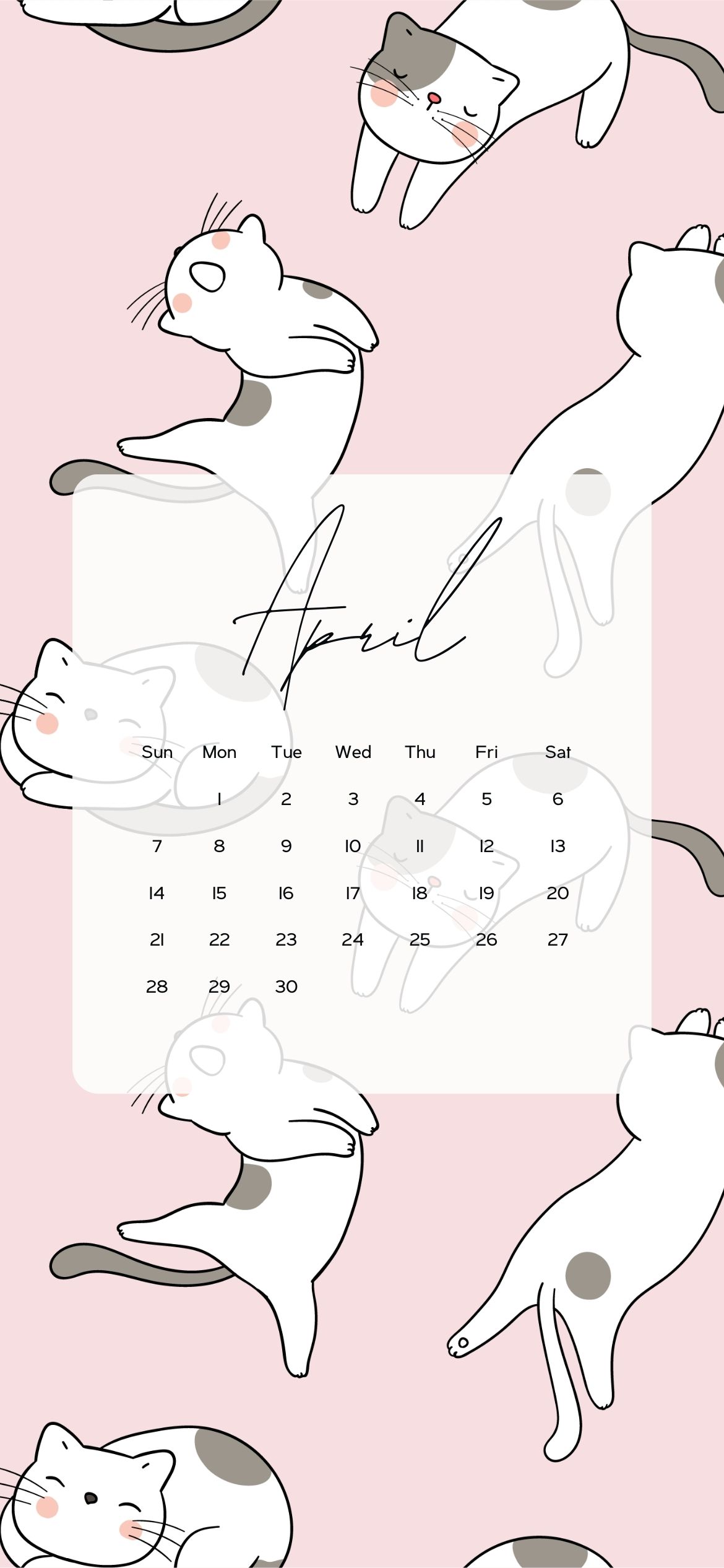 April Calendar Wallpaper Cute