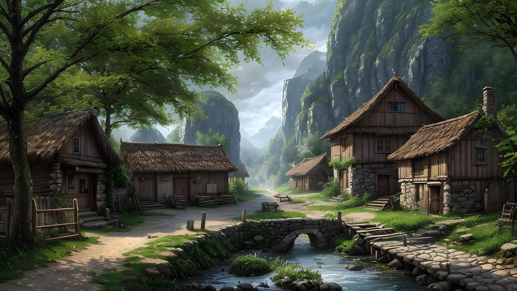 Forest Village Wallpapers Wallpaper Cave