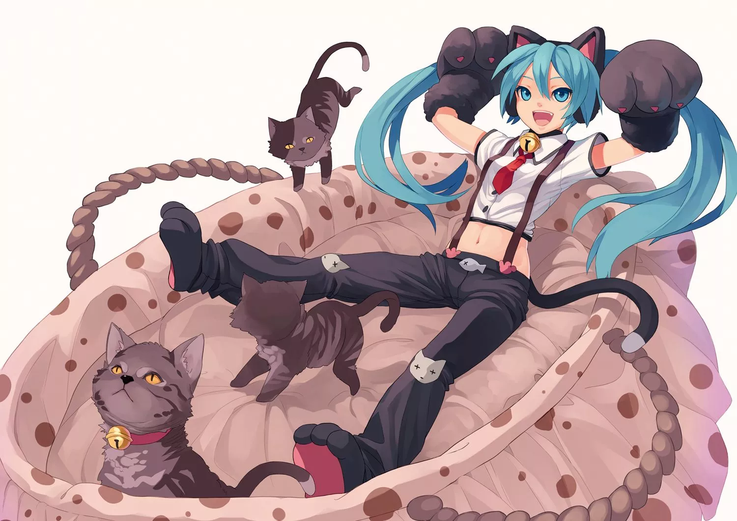 Cat Miku Wallpapers Wallpaper Cave